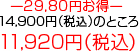 [29,80~[ 14,900~iōĵƂ 11,920~iōj